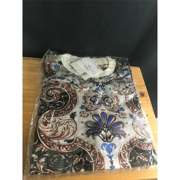 RARE NWT NEW VINTAGE CREME DE SILK T-Shirt SZ L LARGE #6206 RIVIERA 100% SILK